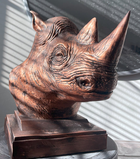 Majestic Rhinoceros Sculpture