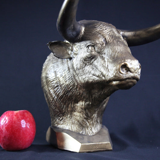 Majestic Bull Bust - A Symbol of Strength and Resilience